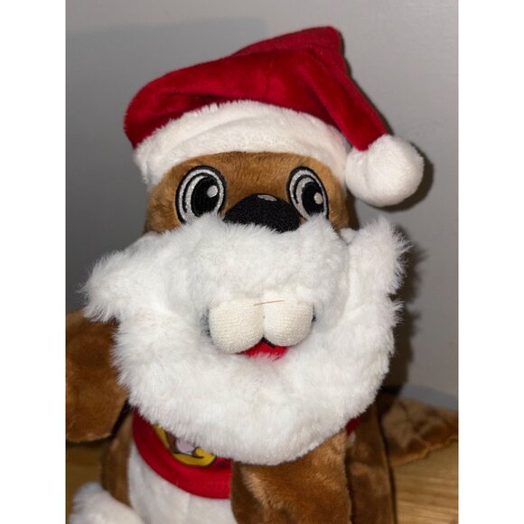 Buc-ees Bucees Christmas Beaver Plush Toy Santa Hat & Red Shirt Stuffed Animal - Picture 2 of 8